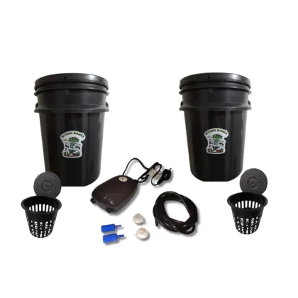 Kit Hidroponico Dwc 2x20l Completo + Aireador Doble